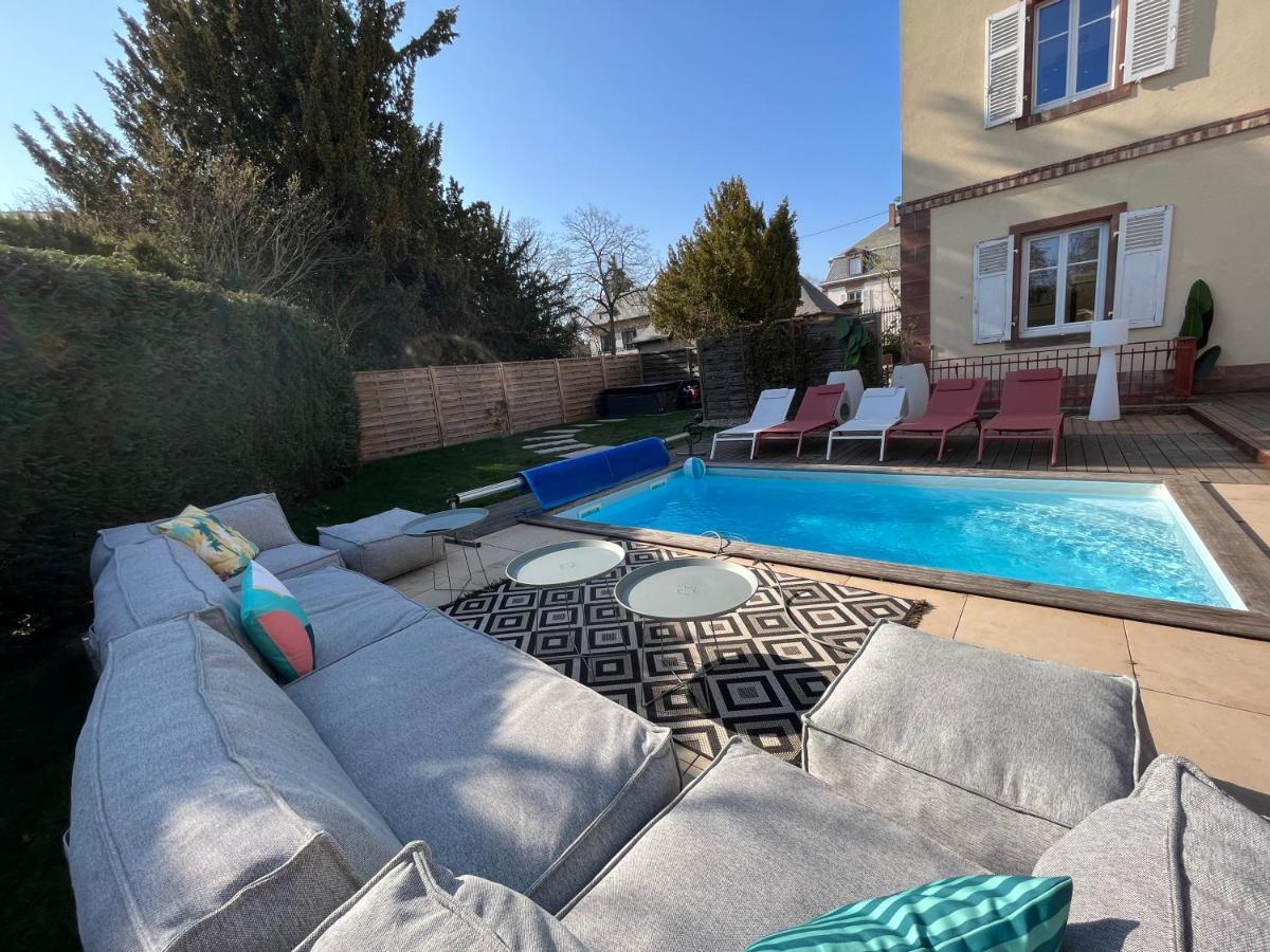 Gite Villa Avril Piscine- Jacuzzi- Sauna - 15 Pers-Proche Europapark Sélestat Dış mekan fotoğraf